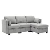 Cassington Home Juno 3 Seater Modular Sofa &amp; Ottoman Set