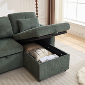 Cassington Home Fontana 4 Seater Double Chaise Sofa Bed
