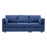 Cassington Home Juno 3 Seater Upholstered Sofa with Storage