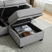 Cassington Home Juno 4 Seater Modular Sofa &amp; Ottoman Set
