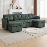 Cassington Home Fontana 4 Seater Double Chaise Sofa Bed