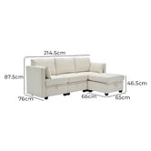 Cassington Home Juno 3 Seater Modular Sofa &amp; Ottoman Set