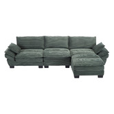 Cassington Home Haines 4 Seater Modular Sofa &amp; Ottoman Set