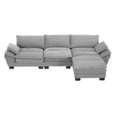 Cassington Home Haines 4 Seater Modular Sofa &amp; Ottoman Set