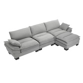 Cassington Home Haines 4 Seater Modular Sofa &amp; Ottoman Set