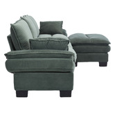 Cassington Home Haines 4 Seater Modular Sofa &amp; Ottoman Set