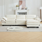 Cassington Home Haines 4 Seater Modular Sofa &amp; Ottoman Set