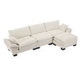 Cassington Home Haines 4 Seater Modular Sofa &amp; Ottoman Set
