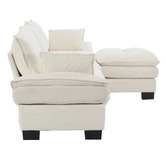 Cassington Home Haines 4 Seater Modular Sofa &amp; Ottoman Set