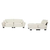 Cassington Home Haines 4 Seater Modular Sofa &amp; Ottoman Set
