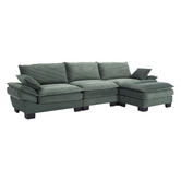 Cassington Home Haines 4 Seater Modular Sofa &amp; Ottoman Set