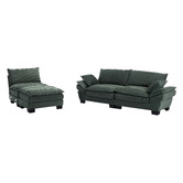 Cassington Home Haines 4 Seater Modular Sofa &amp; Ottoman Set