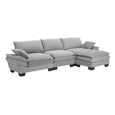 Cassington Home Haines 4 Seater Modular Sofa &amp; Ottoman Set