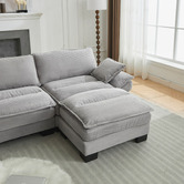 Cassington Home Haines 4 Seater Modular Sofa &amp; Ottoman Set