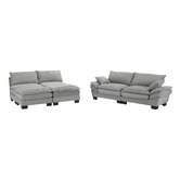 Cassington Home Haines 4 Seater Modular Sofa &amp; Ottoman Set