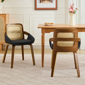 Cassington Home Otto Walnut Wood Dining Chairs