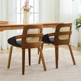 Cassington Home Otto Walnut Wood Dining Chairs