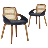 Cassington Home Otto Walnut Wood Dining Chairs
