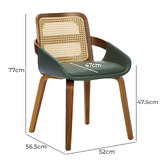 Cassington Home Otto Walnut Wood Dining Chairs