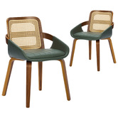 Cassington Home Otto Walnut Wood Dining Chairs