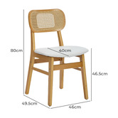 Cassington Home Blanche Poplar Wood Dining Chairs
