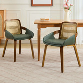 Cassington Home Otto Walnut Wood Dining Chairs