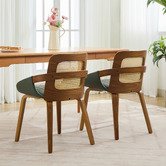 Cassington Home Otto Walnut Wood Dining Chairs