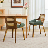 Cassington Home Otto Walnut Wood Dining Chairs