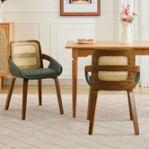 Cassington Home Otto Walnut Wood Dining Chairs