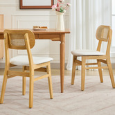 Cassington Home Blanche Poplar Wood Dining Chairs