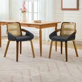 Cassington Home Otto Walnut Wood Dining Chairs