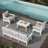 Cassington Home 5 Seater Hoover Outdoor Sofa Set