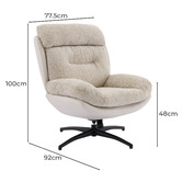 Cassington Home 2 Piece Rye Upholstered Swivel Chair &amp; Footstool Set
