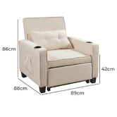Cassington Home Luna Single Pull Out Sofa Bed
