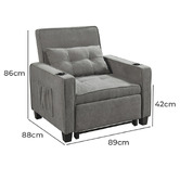 Cassington Home Luna Single Pull Out Sofa Bed