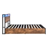 Cassington Home Linford Gas Lift Storage Bed with LED &amp; Charging Station