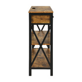 Cassington Home Alfakid 3 Drawer Console Table with Charging Station