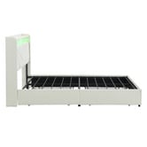 Cassington Home Winsted Upholstered Bed with LED and Drawers