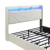 Cassington Home Winsted Upholstered Bed with LED and Drawers