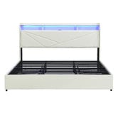 Cassington Home Winsted Upholstered Bed with LED and Drawers