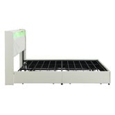 Cassington Home Winsted Upholstered Bed with LED and Drawers