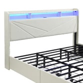 Cassington Home Winsted Upholstered Bed with LED and Drawers