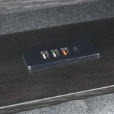 Cassington Home Bates Upholstered Gas Lift Storage Bed with LED