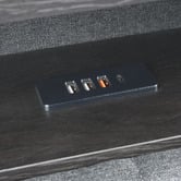 Cassington Home Bates Upholstered Gas Lift Storage Bed with LED
