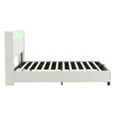Cassington Home Winsted Upholstered Gas Lift Storage Bed with LED