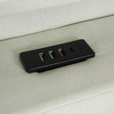 Cassington Home Winsted Upholstered Gas Lift Storage Bed with LED