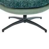 Cassington Home 2 Piece Rye Upholstered Swivel Chair &amp; Footstool Set