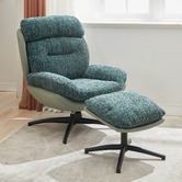 Cassington Home 2 Piece Rye Upholstered Swivel Chair &amp; Footstool Set