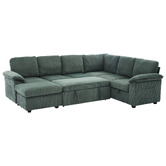 Cassington Home Eviana 6 Seater King Single Modular Sofa Bed &amp; Ottoman Set