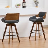 Cassington Home 67.5cm Moore Faux Leather Swivel Bar Stools